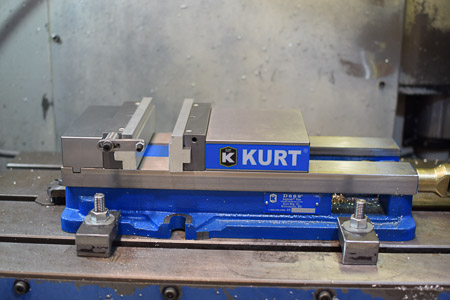 a Standard Kurt Vise with TED master jaws installed with the click jaws in